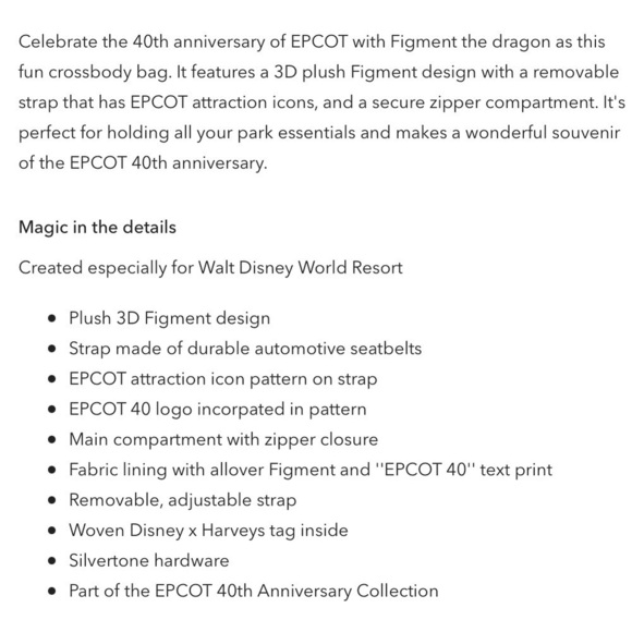 Figment Epcot 40th Anniversary Crossbody Bag by Harveys - Picture 5 of 12